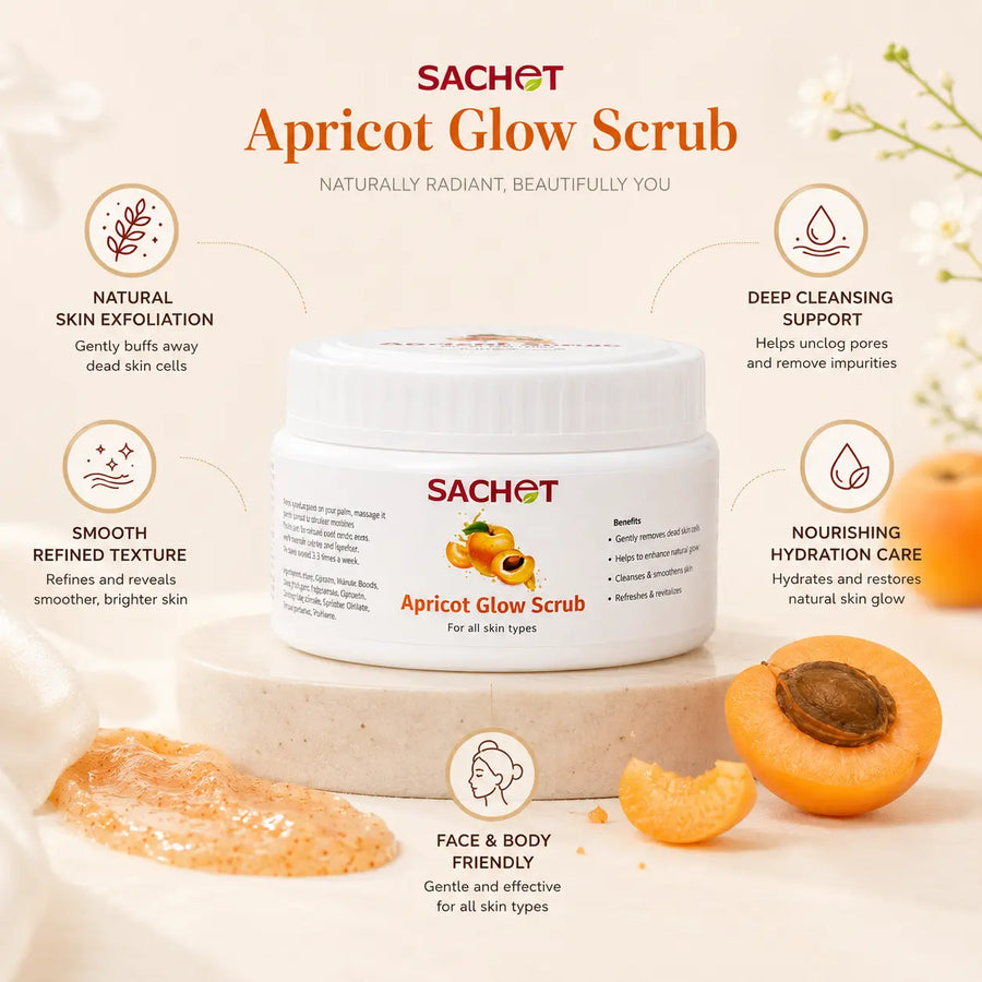 Apricot Scrub for Soft Glow Skin | sachetcare.com