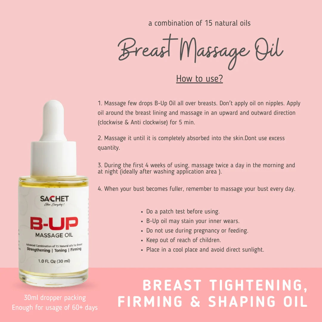 B Up Massage Oil for Beauty Figure | sachetcare.com