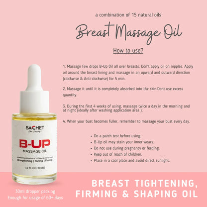 B Up Massage Oil for Beauty Figure | sachetcare.com
