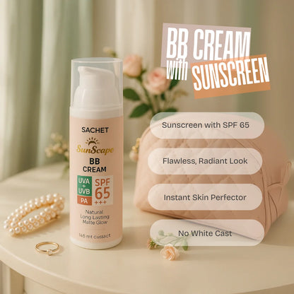 BB Cream Tinted Sunscreen SPF 65 – Flawless Coverage with Maximum Sun Protection | sachetcare.com