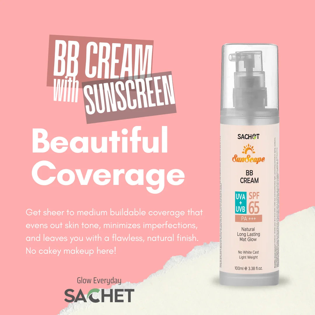BB Cream Tinted Sunscreen SPF 65 – Flawless Coverage with Maximum Sun Protection | sachetcare.com