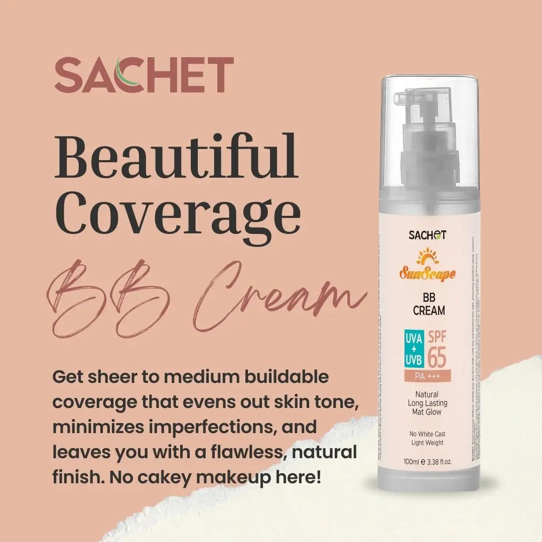 BB Cream Tinted Sunscreen SPF 65 – Flawless Coverage with Maximum Sun Protection | sachetcare.com