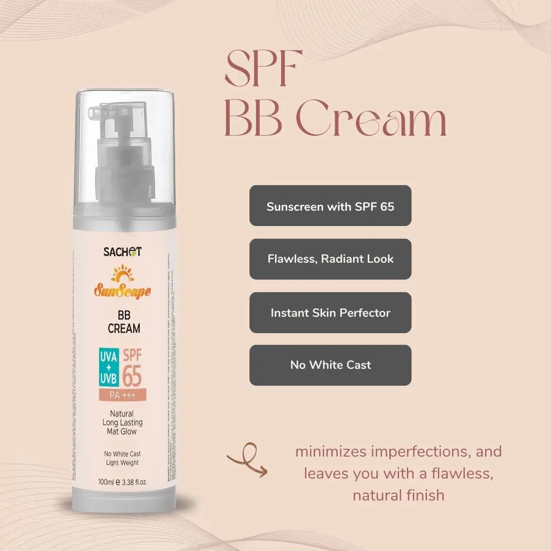 BB Cream Tinted Sunscreen SPF 65 – Flawless Coverage with Maximum Sun Protection | sachetcare.com