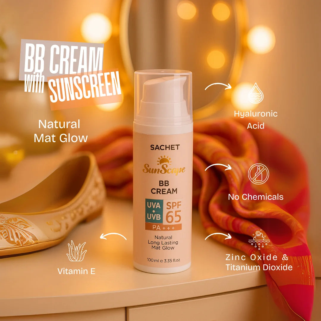 BB Cream Tinted Sunscreen SPF 65 – Flawless Coverage with Maximum Sun Protection | sachetcare.com
