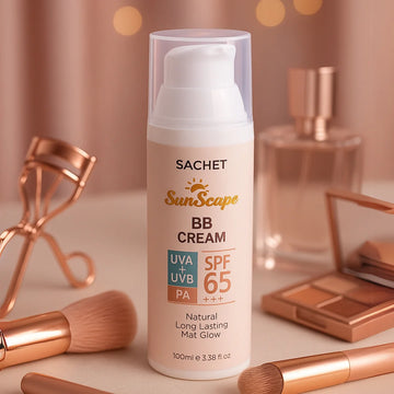 BB Cream Tinted Sunscreen SPF 65 by SACHET – No White Cast, 100ml