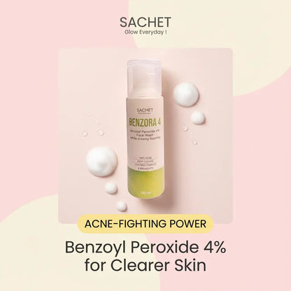 BENZORA 4 – Benzoyl Peroxide 4% Anti-Acne Face Wash