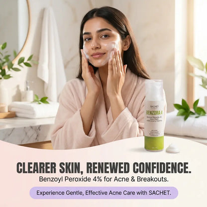 BENZORA 4 – Benzoyl Peroxide 4% Anti-Acne Face Wash