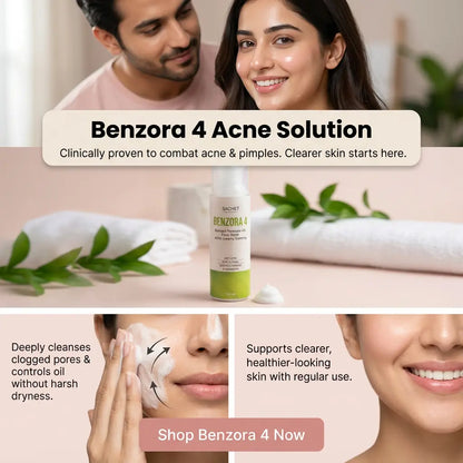 BENZORA 4 – Benzoyl Peroxide 4% Anti-Acne Face Wash