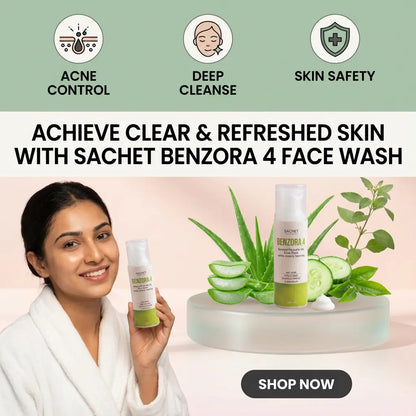 BENZORA 4 – Benzoyl Peroxide 4% Anti-Acne Face Wash