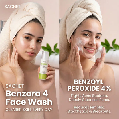 BENZORA 4 – Benzoyl Peroxide 4% Anti-Acne Face Wash