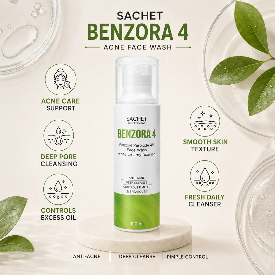 Benzoyl Peroxide Acne Face Wash in Pakistan | Benzora 4