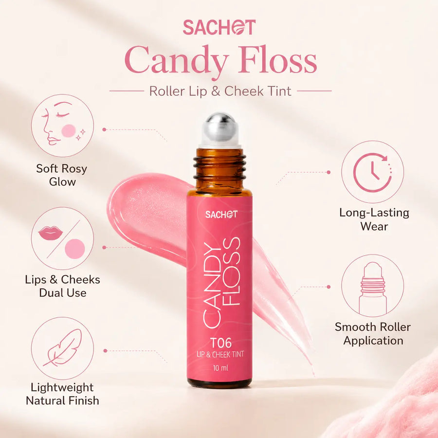 Candy Floss Roller Lip and Cheek Tint - T06 | sachetcare.com