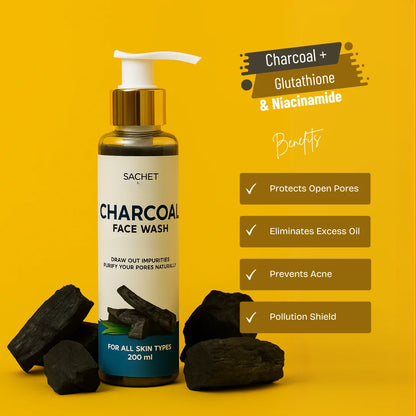 Charcoal Face Wash | sachetcare.com
