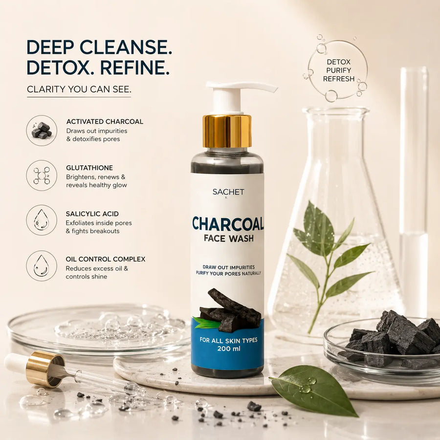 Charcoal Face Wash - Charcoal Facial Cleanser (200ml) in Pakistan