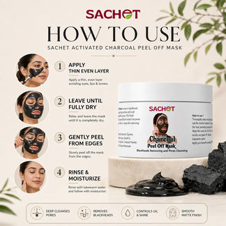 Charcoal Peel Off Mask - Deep Cleanse for Radiant Skin | sachetcare.com