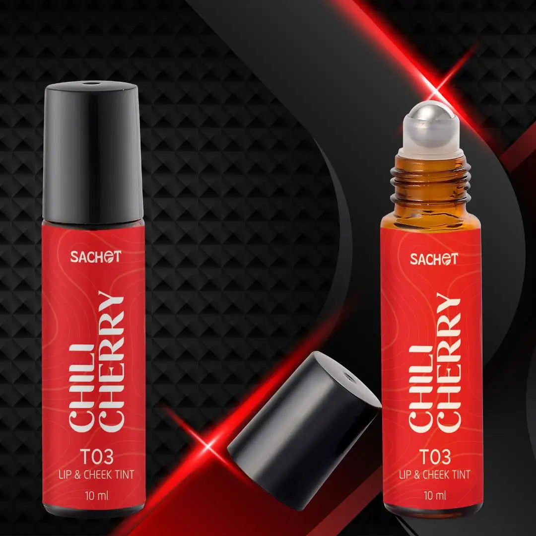 Chili Cherry Roller Lip and Cheek Tint - T03 | sachetcare.com