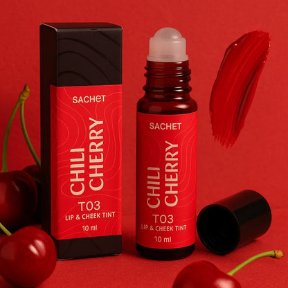 Chili Cherry Roller Lip and Cheek Tint - T03 | sachetcare.com