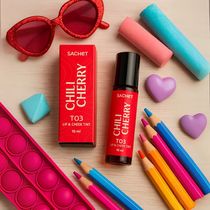 Chili Cherry Roller Lip and Cheek Tint - T03 | sachetcare.com