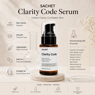 Clarity Code Serum - Azelaic Acid 1% + Salicylic Acid 0.2% + Papaya Extract | sachetcare.com