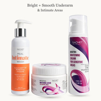 Clear Skin Private Glow Kit – Peal Wash + Brightnix Scrub + Whitening Cream