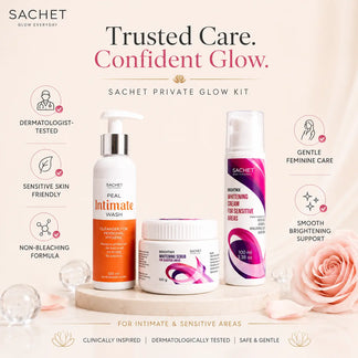 Gentle non-bleaching brightening kit for sensitive areas