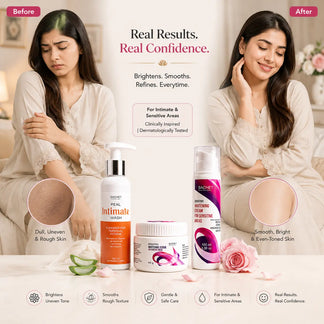Gentle non-bleaching brightening kit for sensitive areas