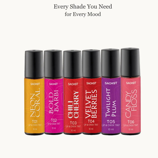 Complete Tint Collection – All 6 Roller Lip & Cheek Tints | SACHET