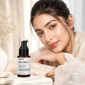 Dew Elixir Serum - Hyaluronic Acid 4% + Niacinamide 5% + Glycolic Acid 2% | sachetcare.com