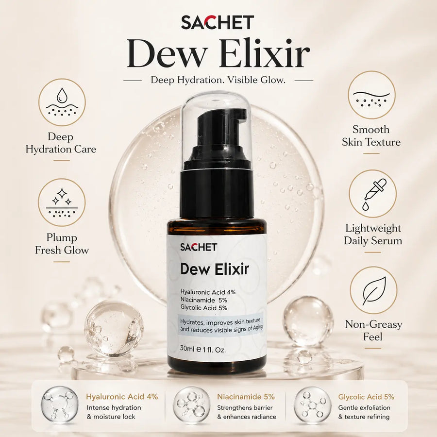 Dew Elixir Serum – Hydrating & Anti-Aging Glow | SACHET Pakistan