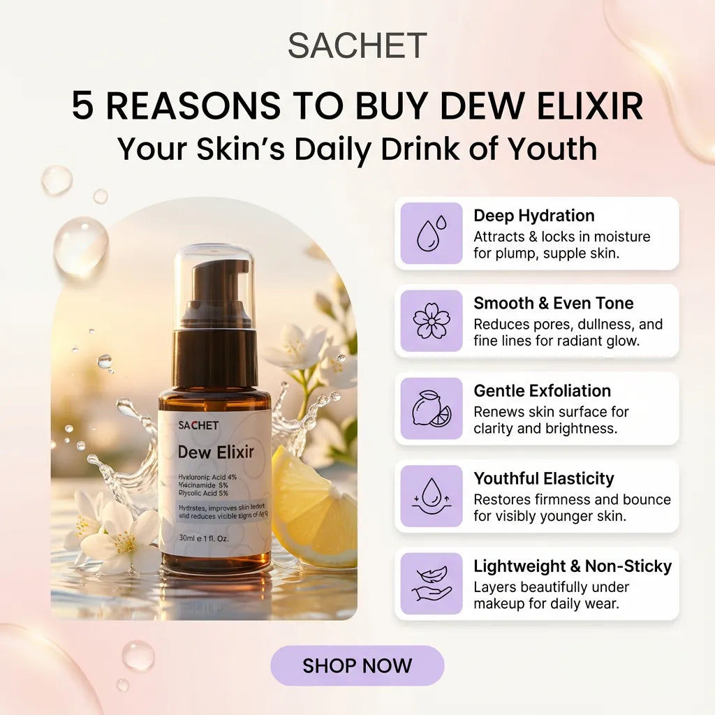 Dew Elixir Serum – Hydrating & Anti-Aging Glow | SACHET Pakistan