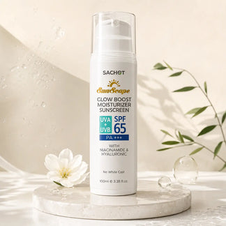 Glow moisturizer sunscreen texture with hydrating finish