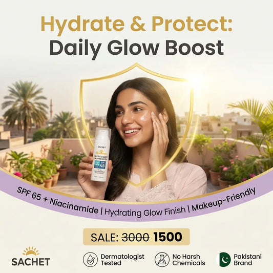 Glow moisturizer sunscreen texture with hydrating finish