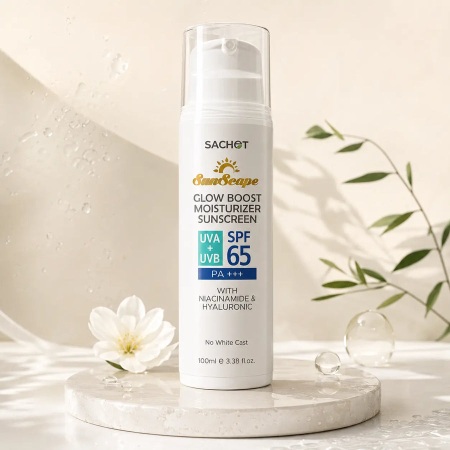 Glow moisturizer sunscreen texture with hydrating finish