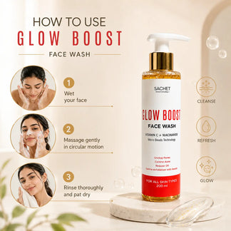 Glow Boost Face Wash | Vitamin C Beads Cleanser in Pakistan