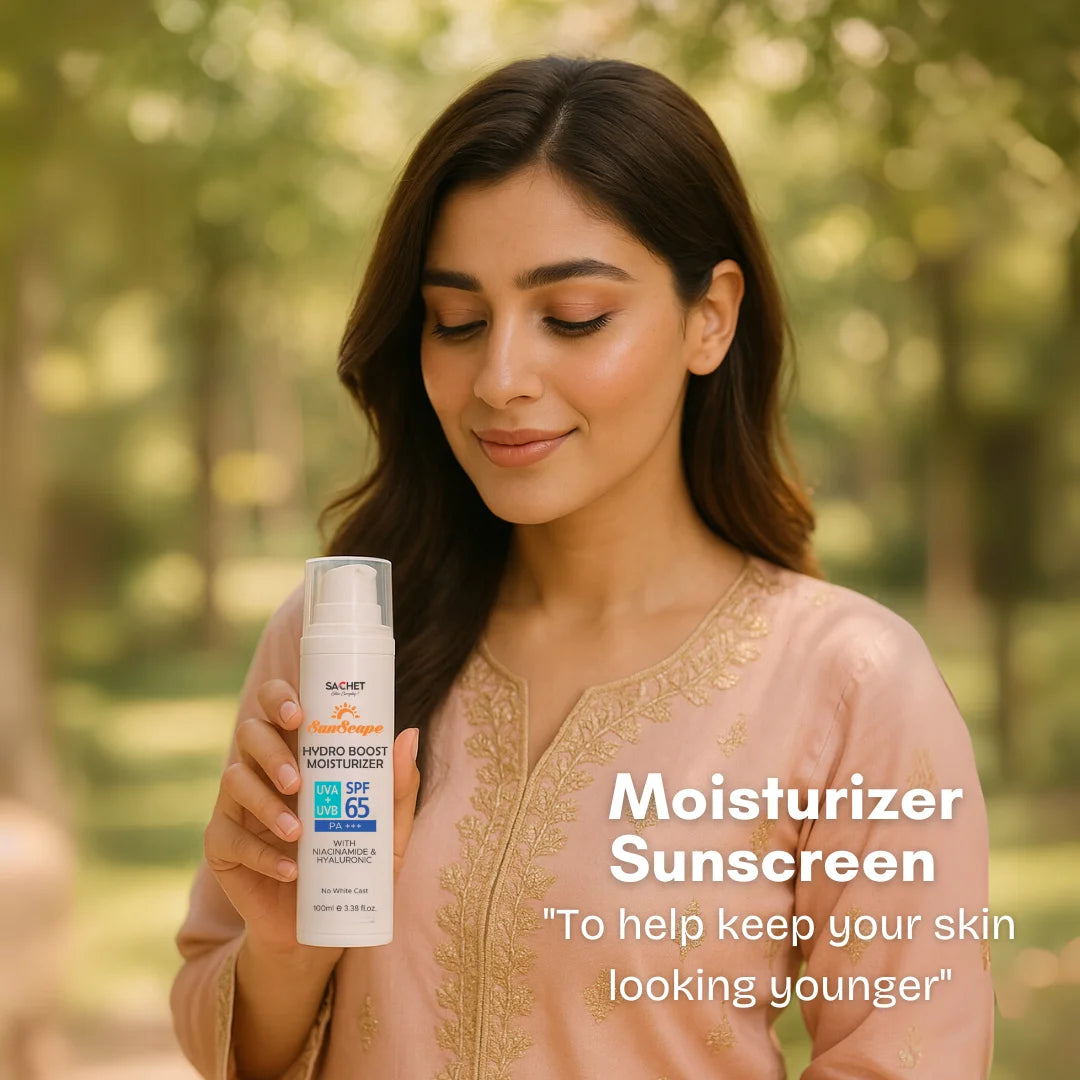 Glow Boost Sunscreen SPF 65 – Hydrate & Protect in Pakistan | SACHET