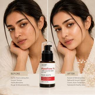 GlycoTone 7% Glycolic Acid Serum (AHA) for Texture & Dullness | SACHET