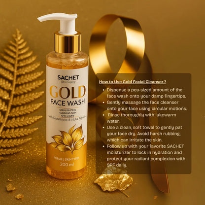24K Gold Face Wash for Brightening Skin (200ml)