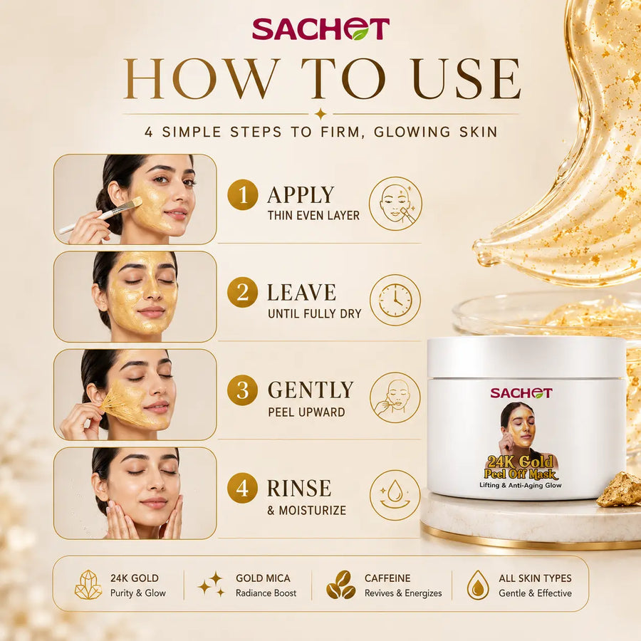 Best 24K Gold Peel Off Mask in Pakistan for Glow & Anti-Aging