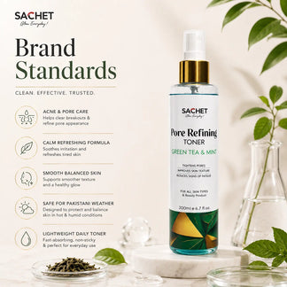 Pore Refining Green Tea & Mint Toner | sachetcare.com