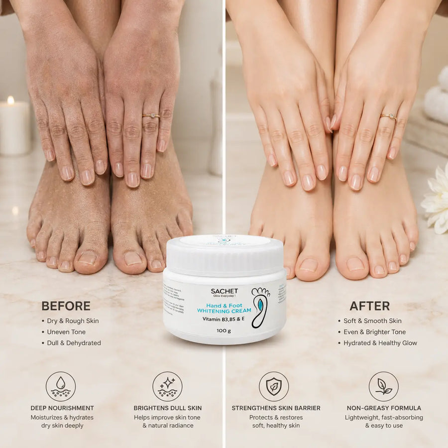 Hand & Foot Cream - Glow & Brightening for Soft, Radiant Skin | sachetcare.com