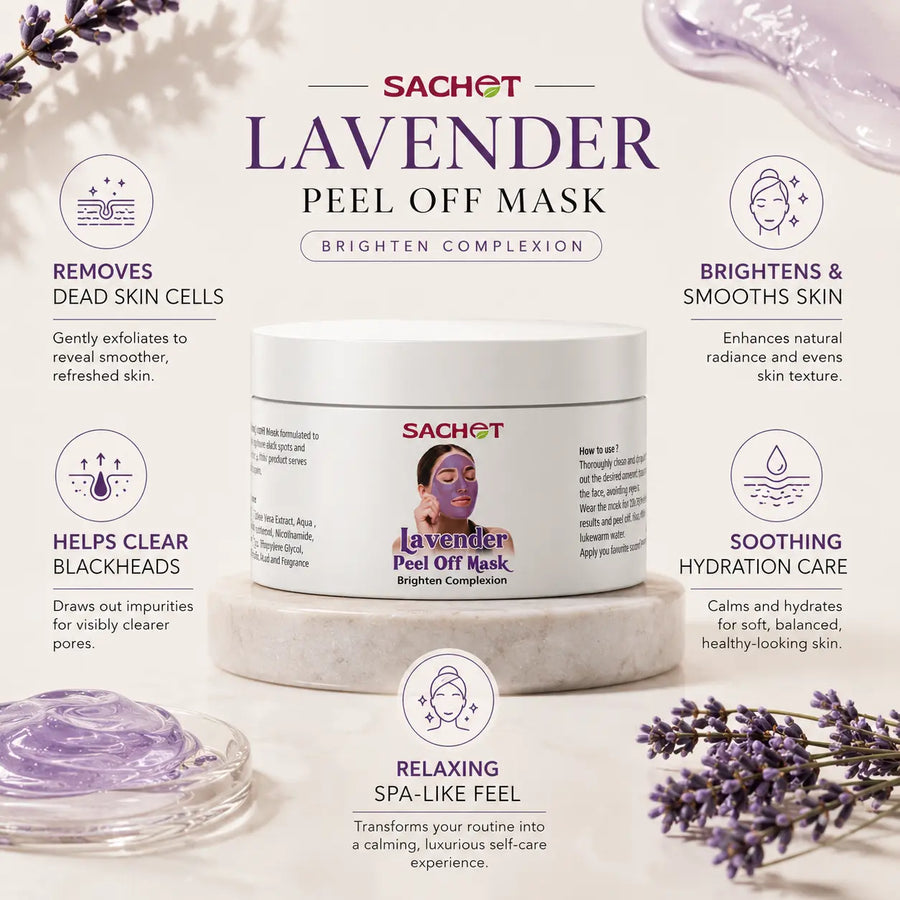 Lavender Peel Off Mask | sachetcare.com