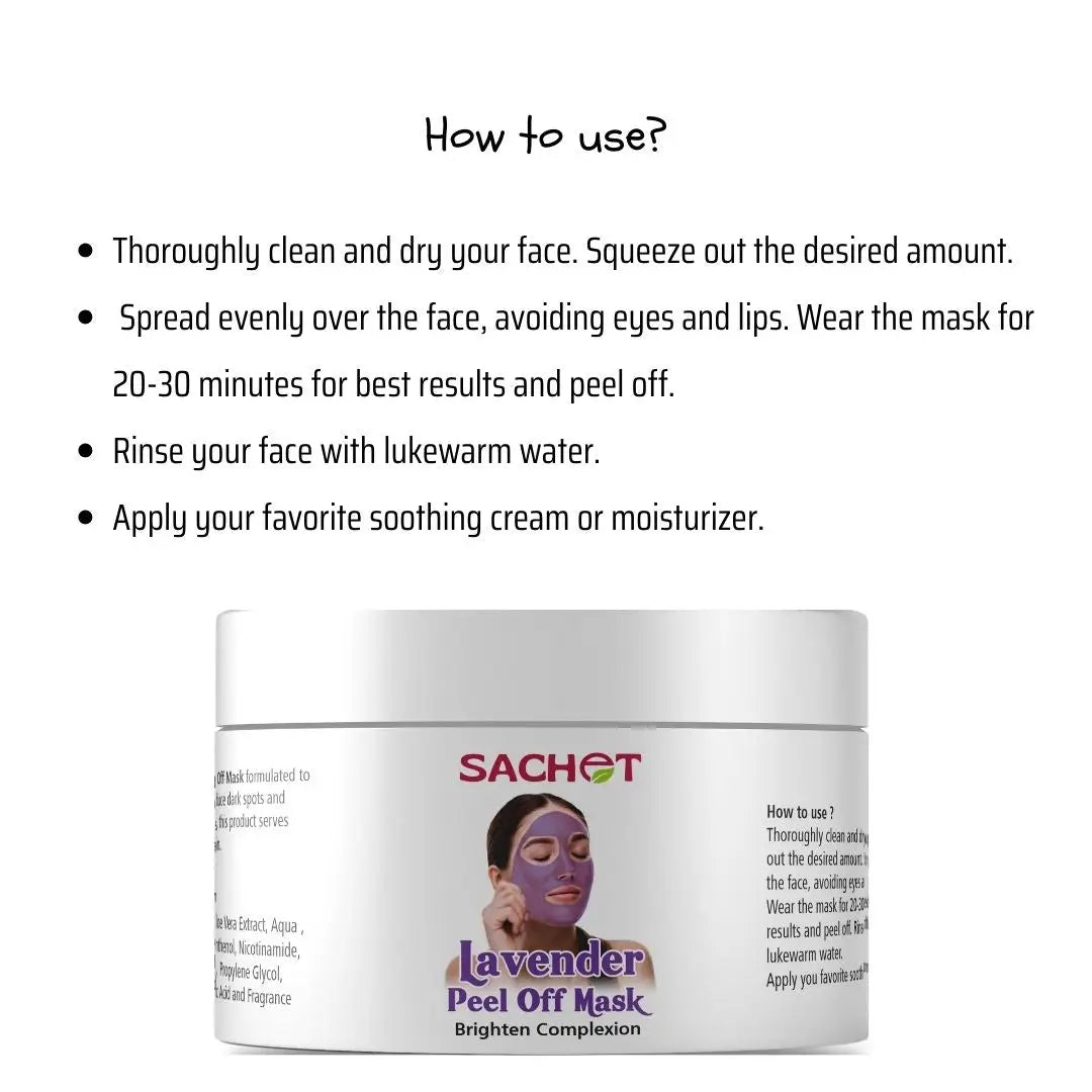 Lavender Peel Off Mask | sachetcare.com