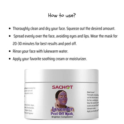 Lavender Peel Off Mask | sachetcare.com