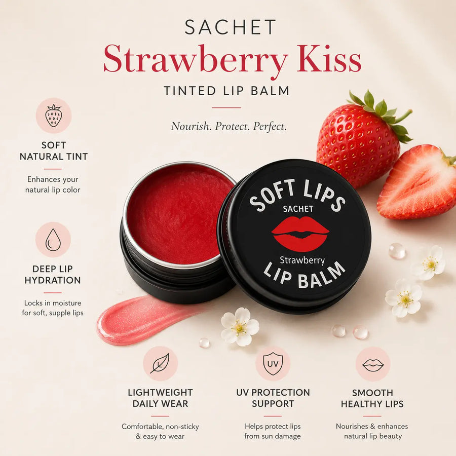 Strawberry Kiss Tinted Lip Balm | SACHET Pakistan