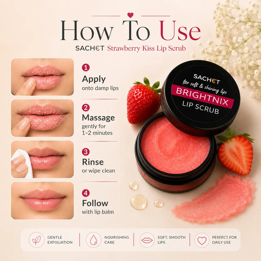 Strawberry Kiss Lip Scrub | SACHET Pakistan