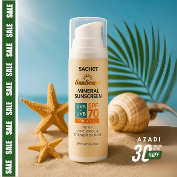 Mineral Sunscreen SPF 70 - 100ml: Shield Your Skin with Broad Spectrum Protection | sachetcare.com