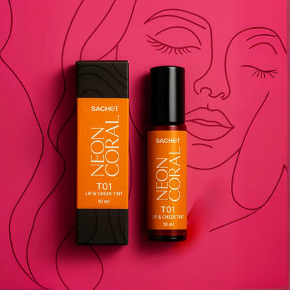 Long Lasting | Neon Coral Roller Lip and Cheek Tint