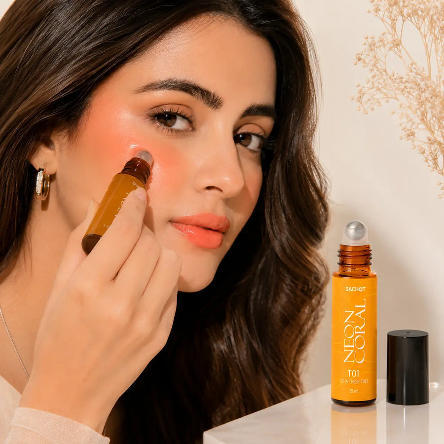 Long Lasting | Neon Coral Roller Lip and Cheek Tint