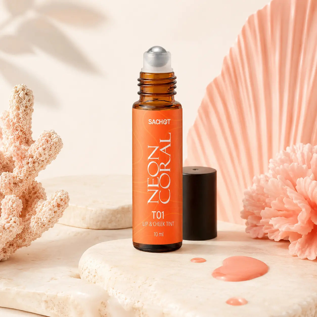 Neon Coral Lip and Cheek Tint