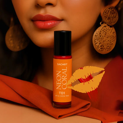 Long Lasting | Neon Coral Roller Lip and Cheek Tint